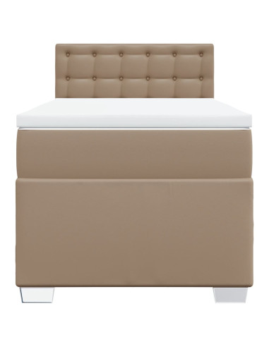 Giroletto a Molle con Materasso Cappuccino 90x190 cm Similpelle