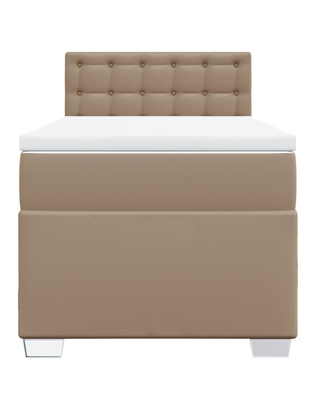Giroletto a Molle con Materasso Cappuccino 90x190 cm Similpelle