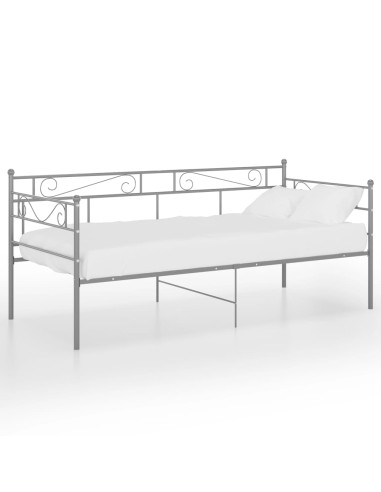 Telaio Divano Letto Grigio in Metallo 90x200 cm