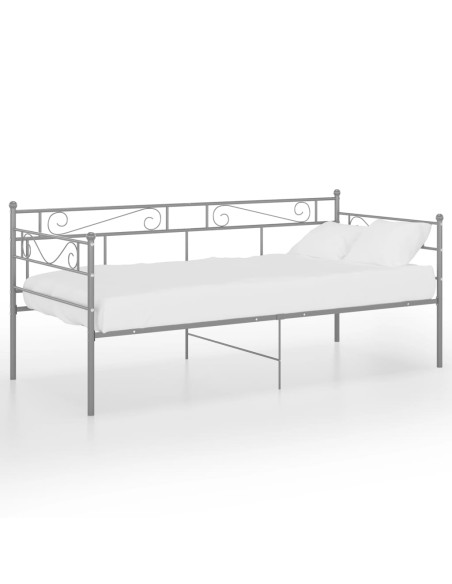 Telaio Divano Letto Grigio in Metallo 90x200 cm