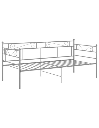 Telaio Divano Letto Grigio in Metallo 90x200 cm