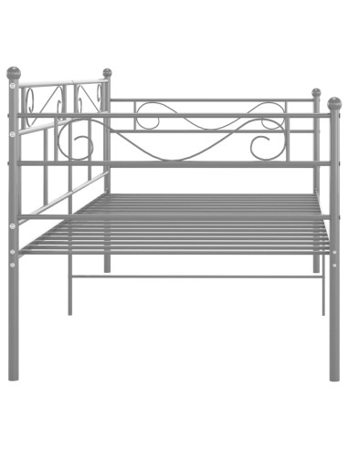 Telaio Divano Letto Grigio in Metallo 90x200 cm