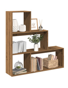 Libreria 3Ripiani Rovere Artigianale 123x29x123cm in Truciolato