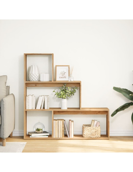 Libreria 3Ripiani Rovere Artigianale 123x29x123cm in Truciolato