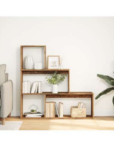 Libreria Divisorio 3Ripiani Legno Antico 123x29x123 Truciolato