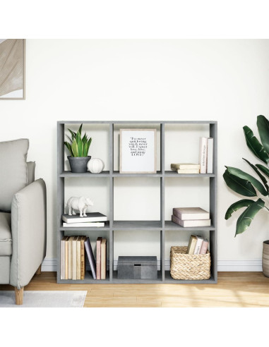 Libreria Divisorio Grigio Cemento 102x29x103,5 cm in Truciolato