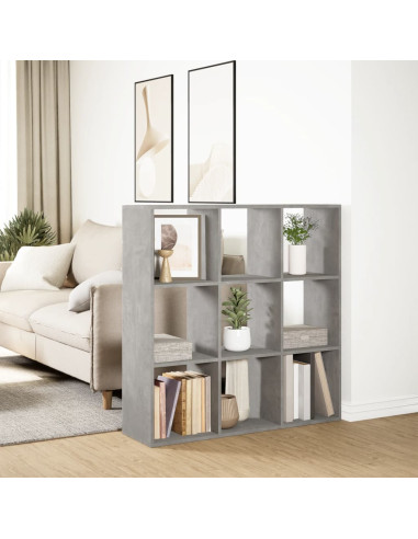 Libreria Divisorio Grigio Cemento 102x29x103,5 cm in Truciolato