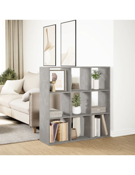 Libreria Divisorio Grigio Cemento 102x29x103,5 cm in Truciolato