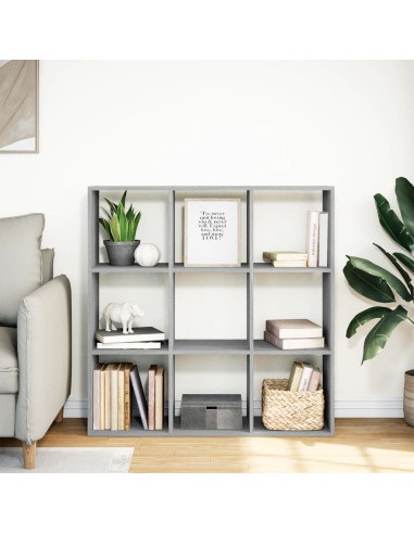 Libreria Divisorio Grigio Sonoma 102x29x103,5 cm in Truciolato