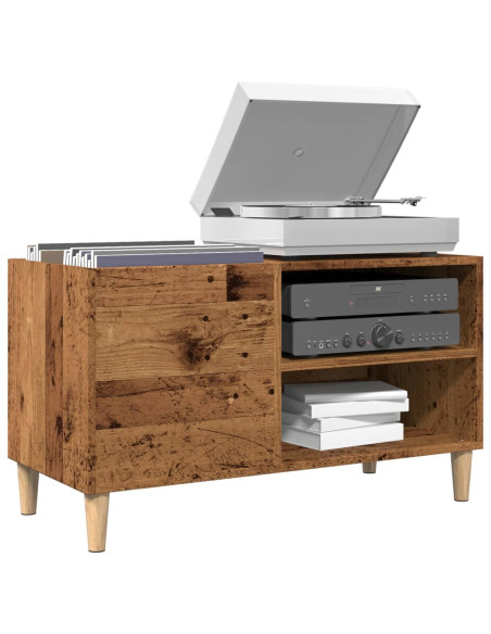 Mobile Porta Dischi Legno Antico 84,5x38x48cm Legno Multistrato