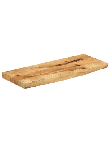 Piano Tavolo 80x40x2,5 cm Bordi Vivi Legno di Mango Grezzo