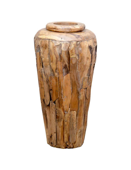 Vaso Decorativo 40x80 cm in Legno Massello di Teak