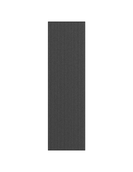 Zerbino a Strisce Nere e Grigie 115x400 cm