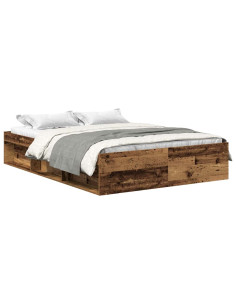 Giroletto senza Materasso Legno Antico 140x200cm in Truciolato