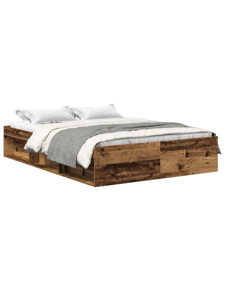 Giroletto senza Materasso Legno Antico 140x200cm in Truciolato