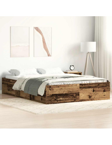 Giroletto senza Materasso Legno Antico 160x200 cm in Truciolato