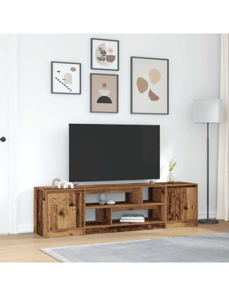 Mobile Porta TV Legno Antico 188,5x41x50 cm in Truciolato