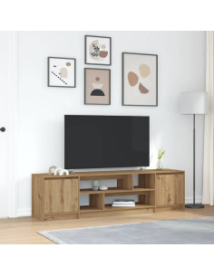 Mobile Porta TV Rovere Artigianale 188,5x41x50cm in Truciolato