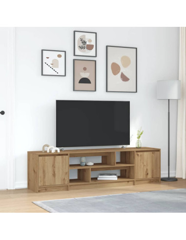 Mobile Porta TV Rovere Artigianale 188,5x41x50cm in Truciolato