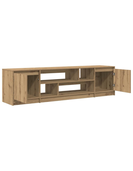 Mobile Porta TV Rovere Artigianale 188,5x41x50cm in Truciolato