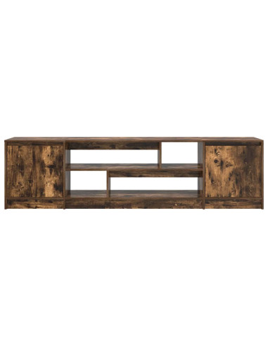 Mobile Porta TV Rovere Fumo 188,5x41x50 cm in Legno Multistrato