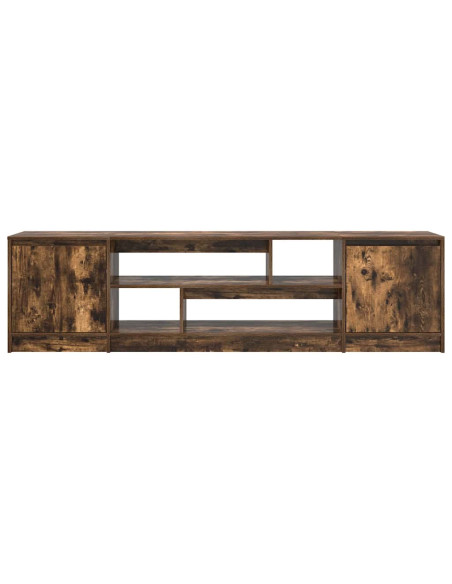 Mobile Porta TV Rovere Fumo 188,5x41x50 cm in Legno Multistrato