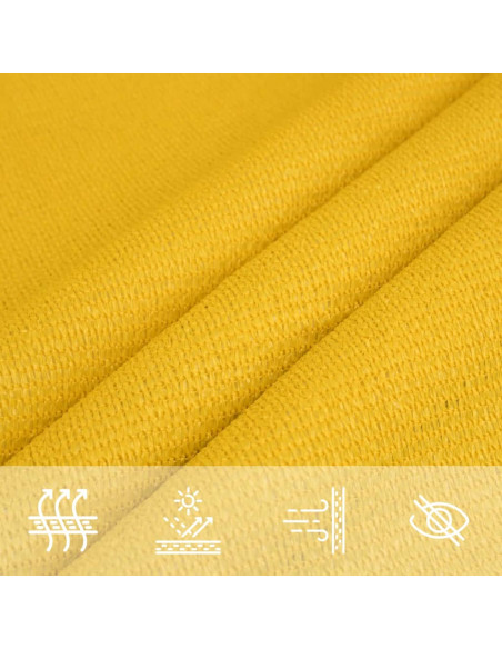 Vela Parasole 160 g/m² Gialla 2,5x4 m in HDPE