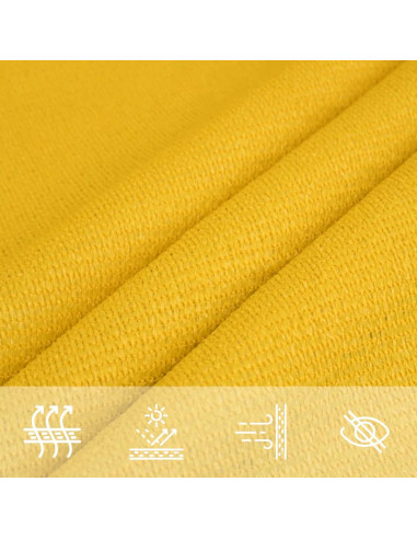 Vela Parasole 160 g/m² Gialla 3x4x5 m in HDPE