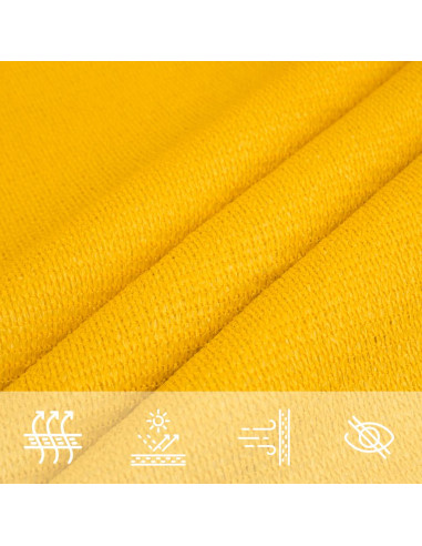 Vela Parasole 160 g/m² Rettangolare Giallo 5x8 m in HDPE
