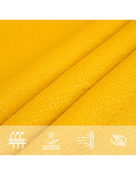 Vela Parasole 160 g/m² Rettangolare Giallo 5x8 m in HDPE