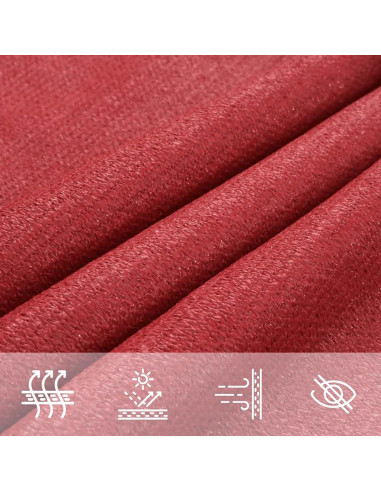 Vela Parasole 160 g/m² Rossa 3x4x5 m in HDPE