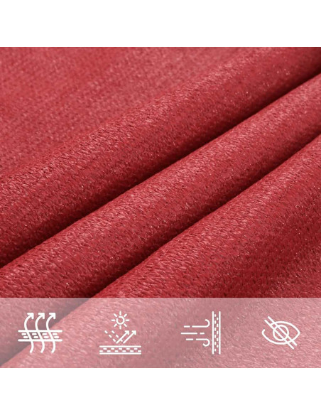 Vela Parasole 160 g/m² Rossa 5x8 m in HDPE