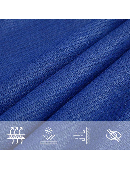 Vela Parasole 160 g/m² Triangolare Blu 3x4x5 m in HDPE
