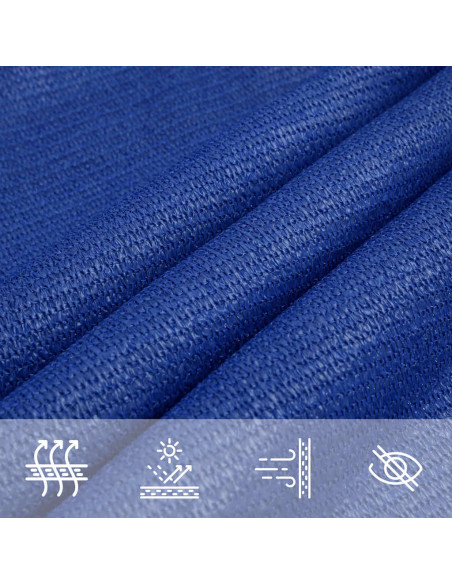 Vela Parasole 160 g/m² Triangolare Blu 5x5x5 m in HDPE