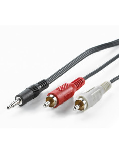 CAVO 3,5MM-2RCA 1,5MT M/M BK/RD/WH