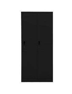 Armadio Nero 80x50x180 cm in Acciaio