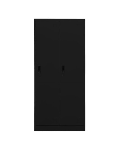 Armadio Nero 80x50x180 cm in Acciaio