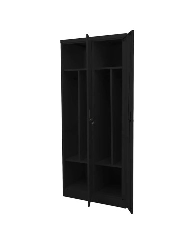 Armadio Nero 80x50x180 cm in Acciaio