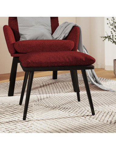 Sgabello Rosso Vino 45x29,5x35 cm in Tessuto e Similpelle