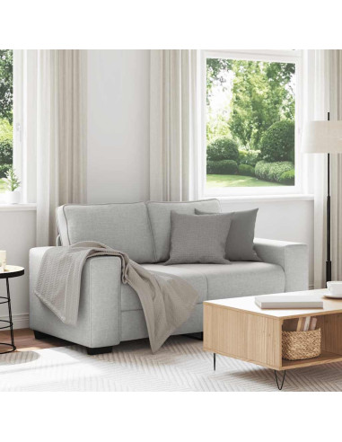 Divano a 2 Posti Grigio Nuvola 160x77x82 cm in Tessuto