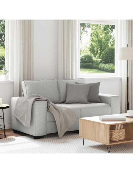 Divano a 2 Posti Grigio Nuvola 160x77x82 cm in Tessuto
