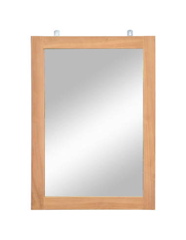 Specchio da Parete in Legno Massello di Teak 50x70 cm