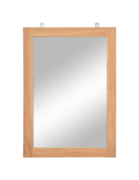Specchio da Parete in Legno Massello di Teak 50x70 cm