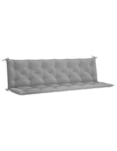Cuscini per Panca 2 pz Grigi 200x50x7 cm in Tessuto Oxford