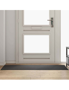 Tappetino Antracite e Nero 60 x 180 cm 100% Poliammide