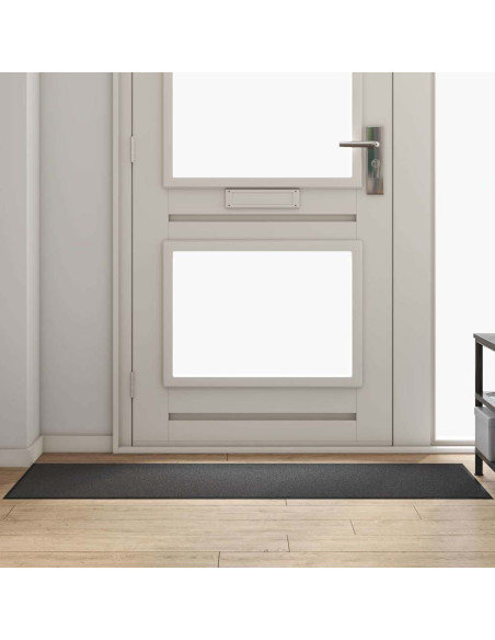 Tappetino Antracite e Nero 60 x 180 cm 100% Poliammide
