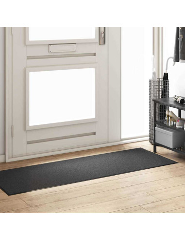 Tappetino Antracite e Nero 60 x 180 cm 100% Poliammide