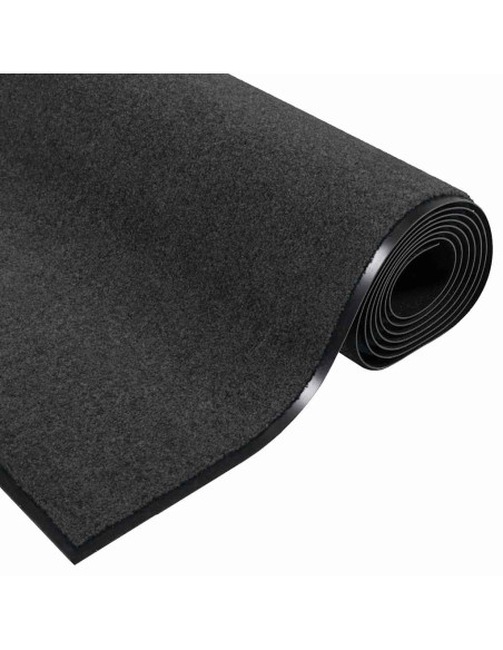 Tappetino Antracite e Nero 60 x 180 cm 100% Poliammide