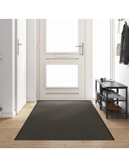 Tappetino Antracite e Nero 120 x 400 cm 100% Poliammide
