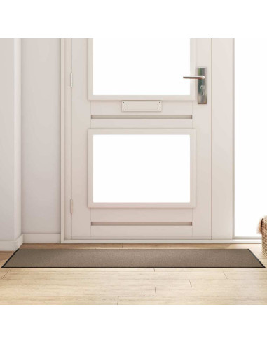 Tappetino Beige e Nero 60 x 180 cm 100% Poliammide